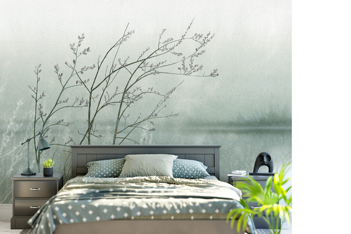 Quiet Fields – landscape wall mural, a Wallpaper Graphic by Timofi Art (Photo 6 of 14)