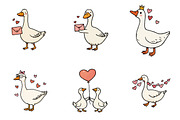 Goose valentine clipart, an Illustration by CreationArt (Thumbnail 4 of 6)