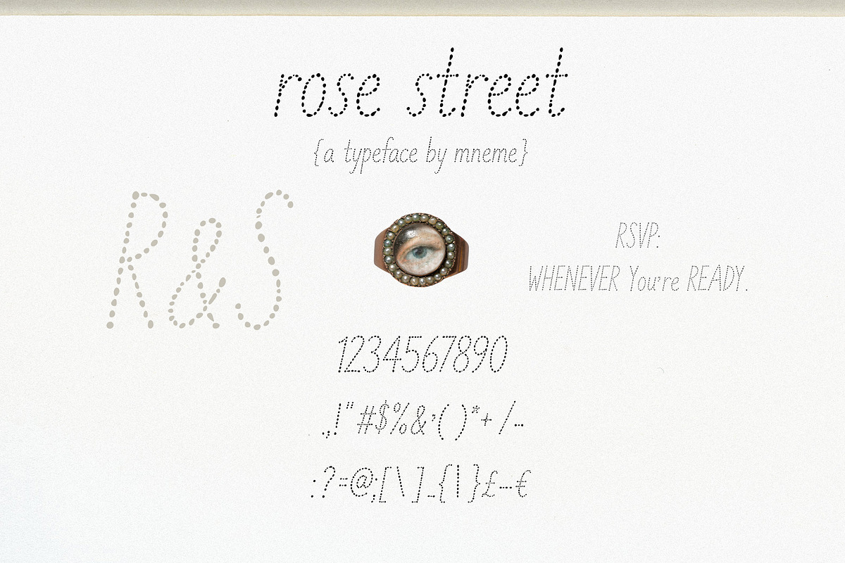 Rose Street - Dotted Font, a Handwritten Font by Mneme (Photo 8 of 8)