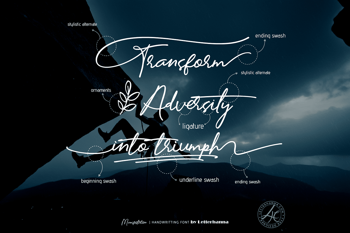 Manifestation, a Handwritten Font by Letterhanna Studio (Photo 5 of 15)