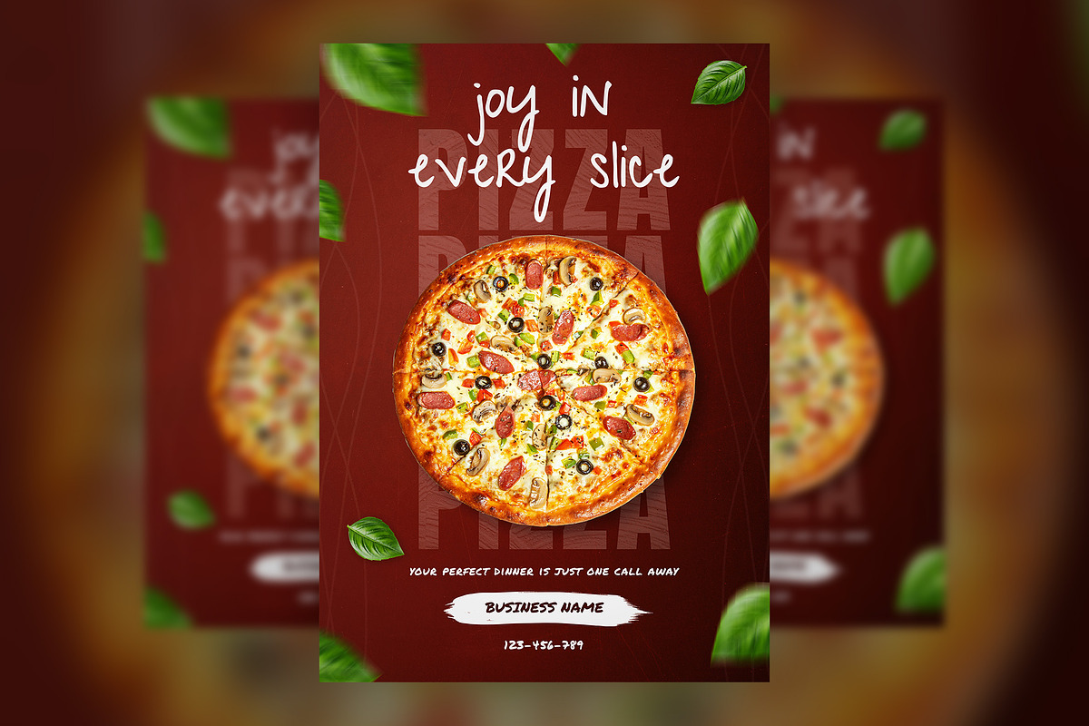 Pizza Restaurant Promo Flyer, a Flyer Template by professorinc