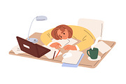 Busy people in stress at work set, a Person Illustration by Good Studio (Thumbnail 5 of 8)