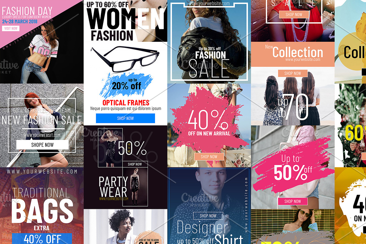 20 Fashion Instagram Post Templates, a Social Media Template by Mehul Munjani (Photo 3 of 4)