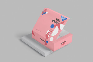 Wide Rectangular Paper Box Mockups