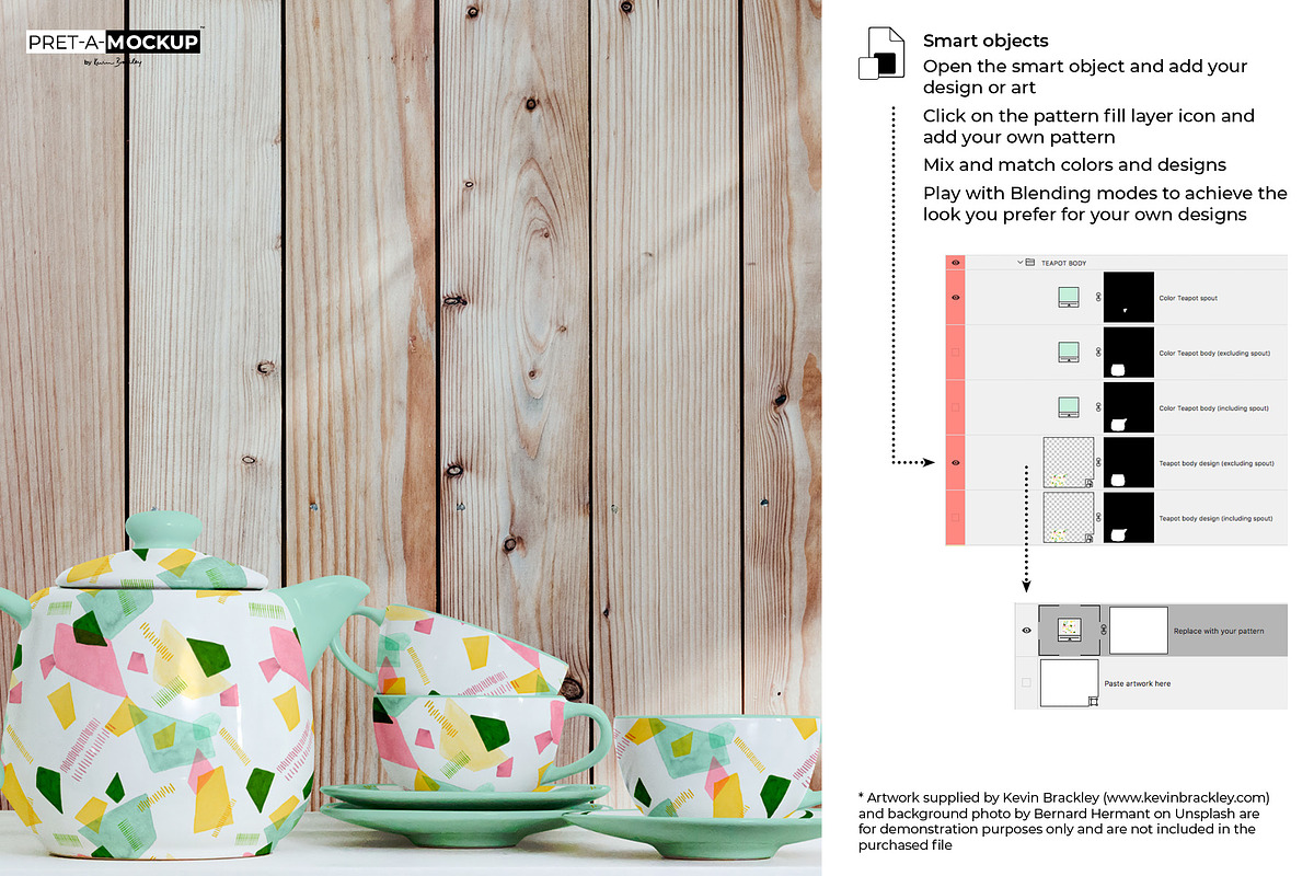Ceramic Teapot Teacups Mockup, a Cups & Container Mockup by Pret-a-Mockup (Photo 7 of 9)