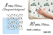 Winter Bear Seamless Patterns Set, a Pattern Graphic by ZabolotnaArt (Thumbnail 2 of 5)