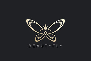 Butterfly Logo Elegant Beauty