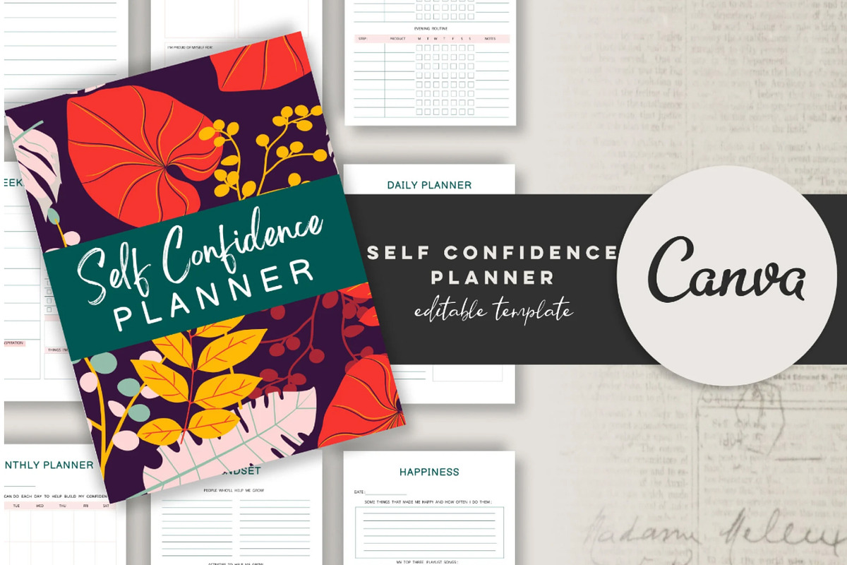 Printable Self Confidence Planner, a Stationery Template by Design House (Photo 1 of 9)