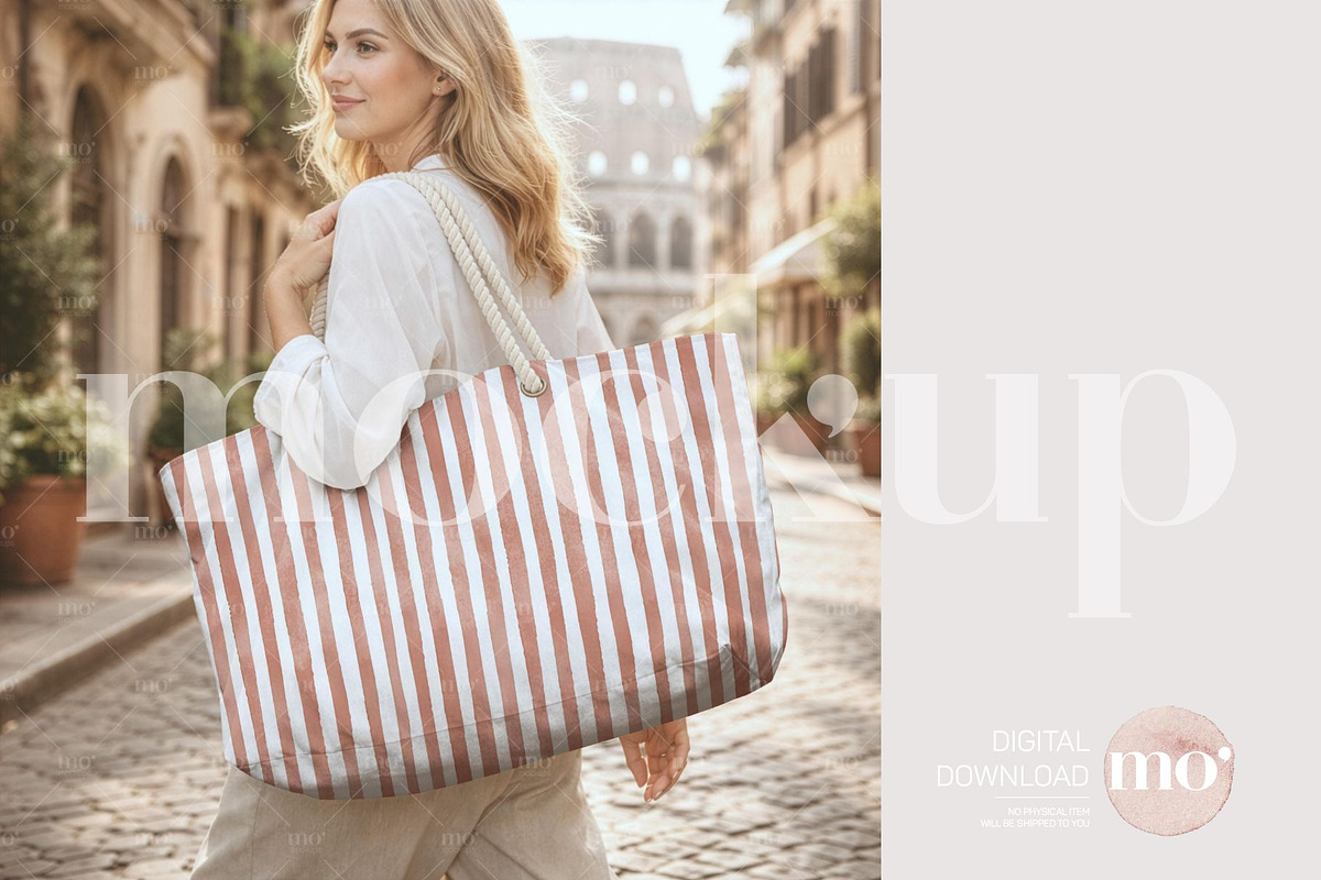 Oversized Weekender Bag Mockup, a Merchandise Mockup by MoMockups (Photo 4 of 5)