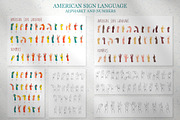 Sign Language bundle. ASL alphabet, an Education Illustration by ann_etc (Thumbnail 2 of 10)
