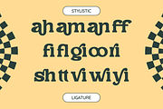 Bushi Retro - Food Logo Extrude Font, a Serif Font by Nirmana Visual (Thumbnail 4 of 15)