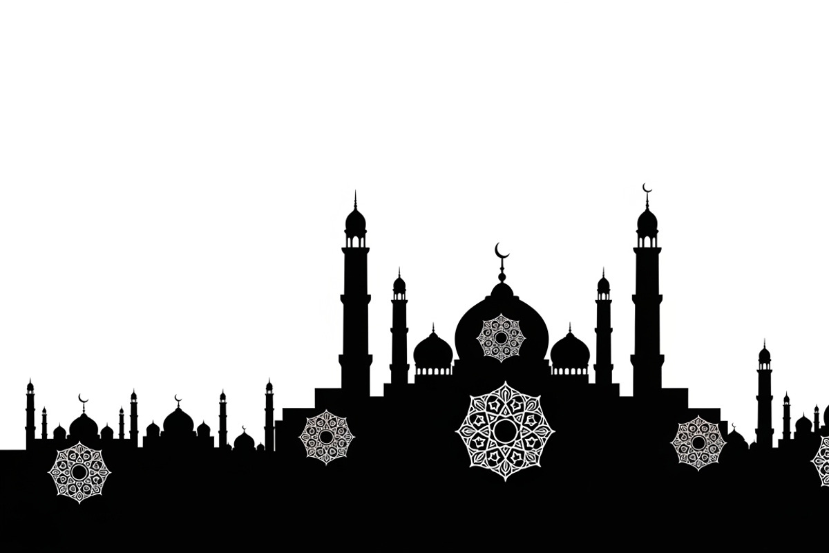 Beautiful Ramadan mosque silhouette, an Illustration by Amazin_art (Photo 6 of 31)