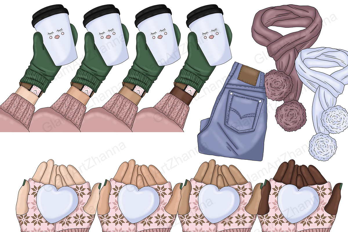 Winter Clipart, a Seasonal Illustration by GlamArtZhanna (Photo 3 of 5)