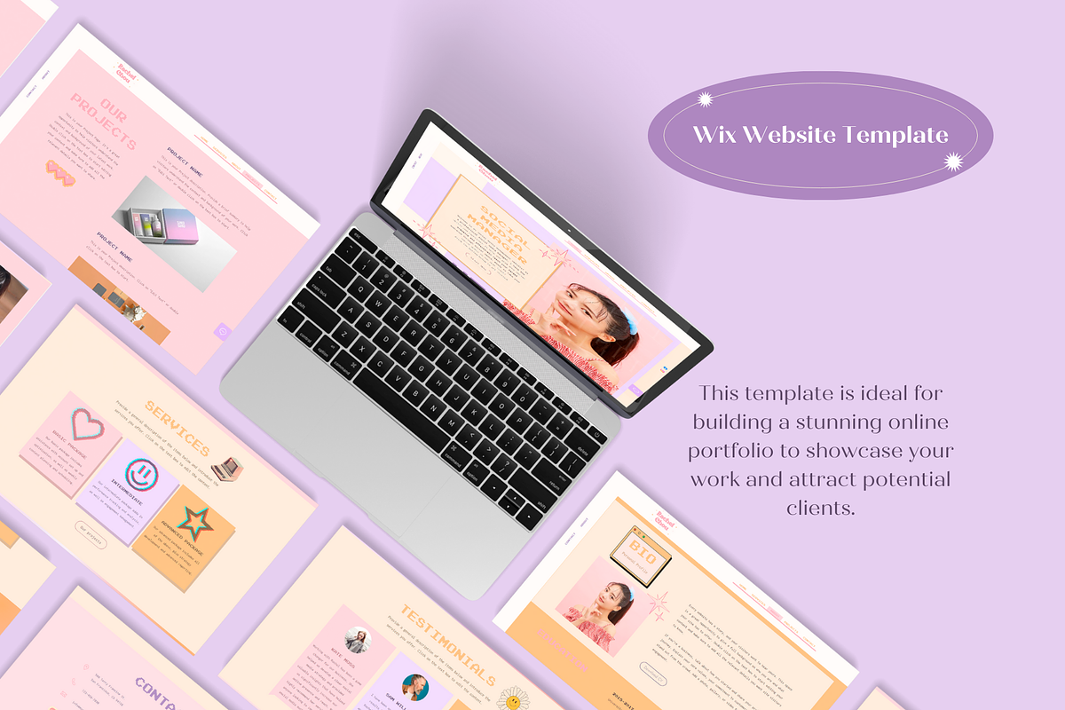 Wix Website Template Retro SMM, a Wix Template by Wixify Studio (Photo 5 of 11)
