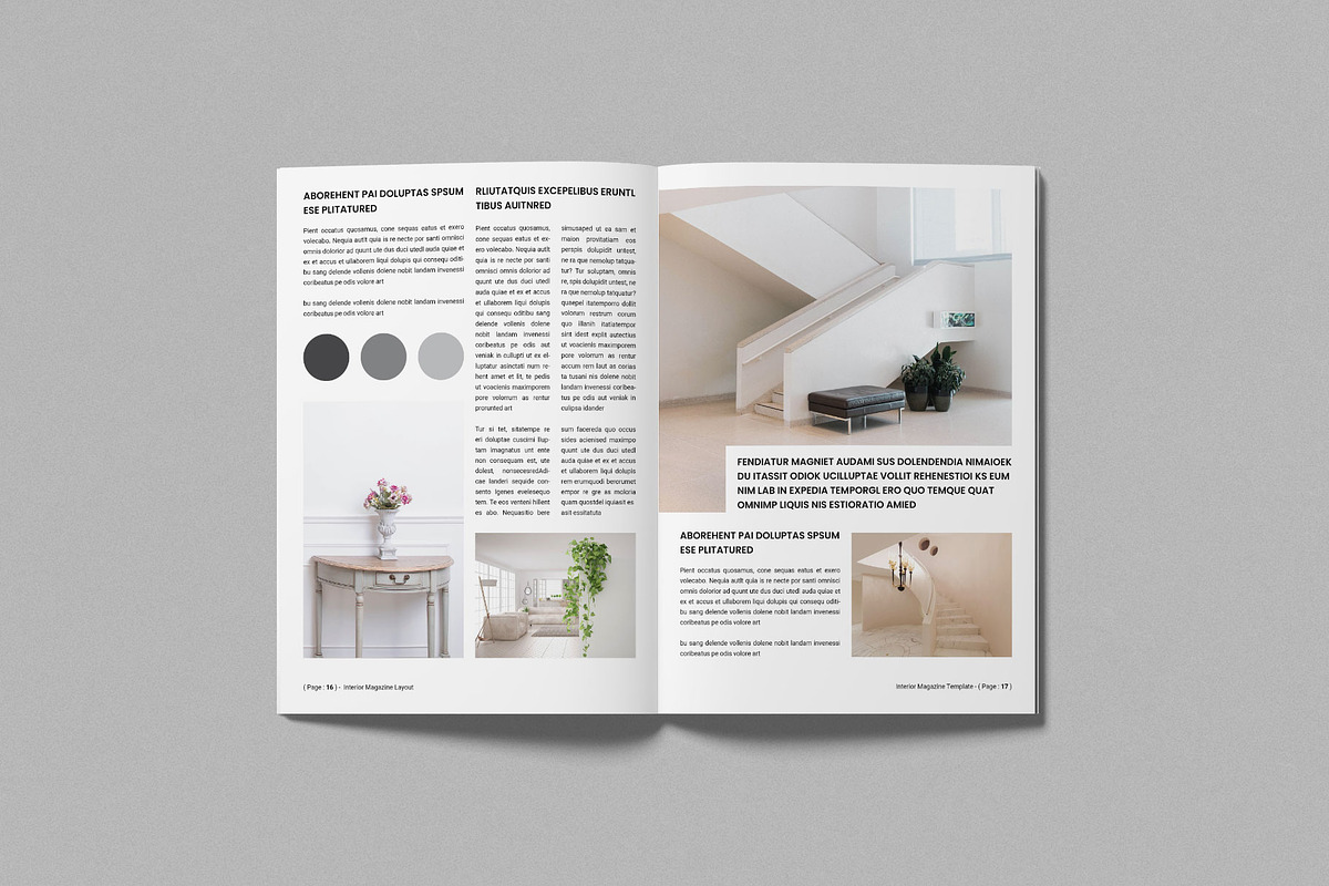 Interior Magazine Layout Template preview 7