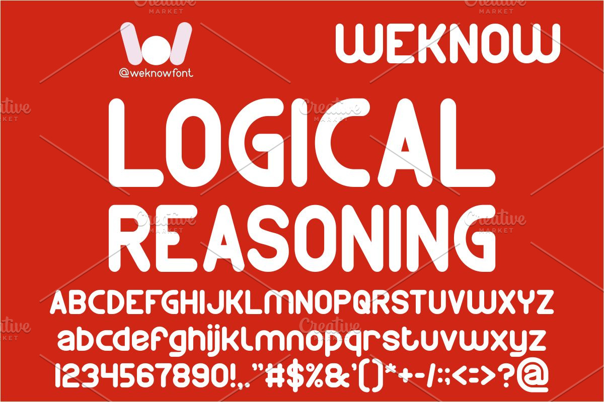Logical Reasoning font, a Sans Serif Font by weknow (Photo 1 of 8)