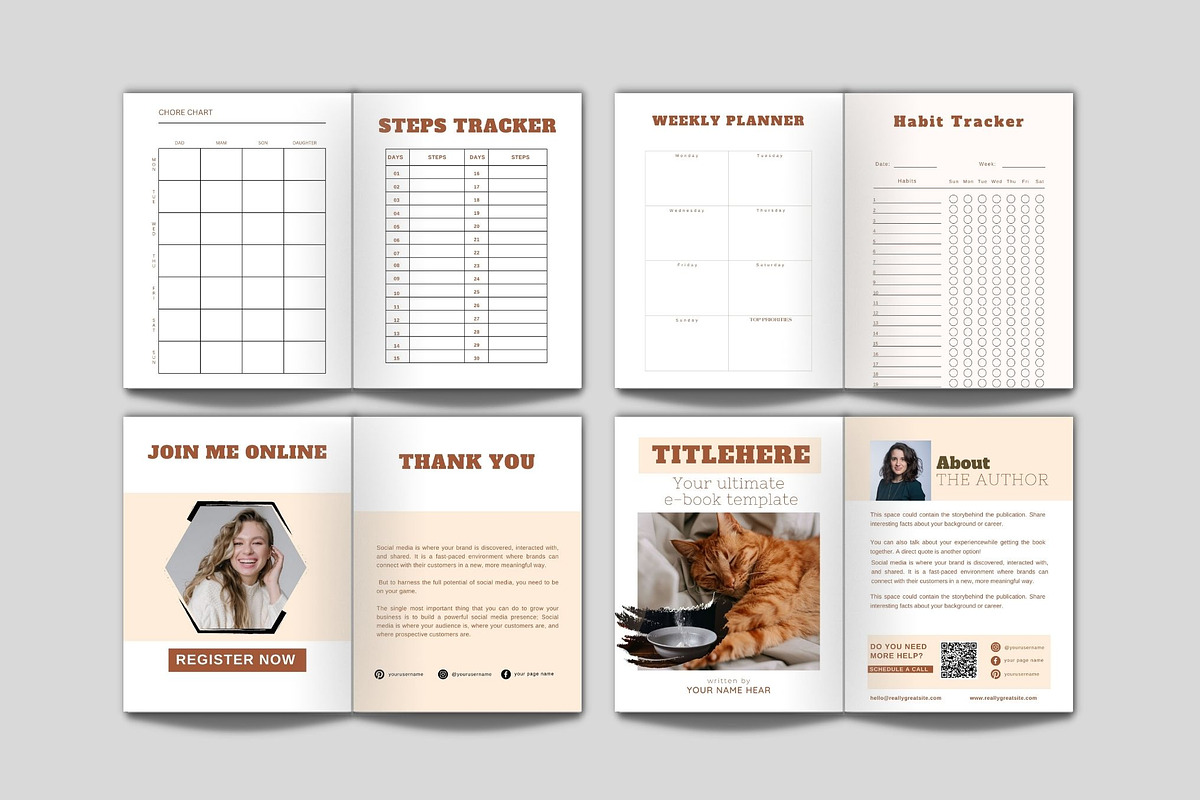 Canva Workbook Template, canva ebook, a Magazine Template by iloveTemplate