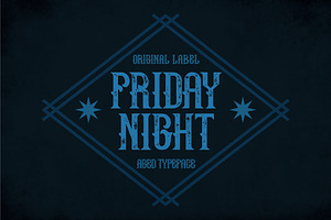 Friday Night Vintage Label Typeface