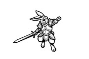 Warrior Bunny Knight Silhouette, an Illustration by jahid234 (Thumbnail 29 of 49)