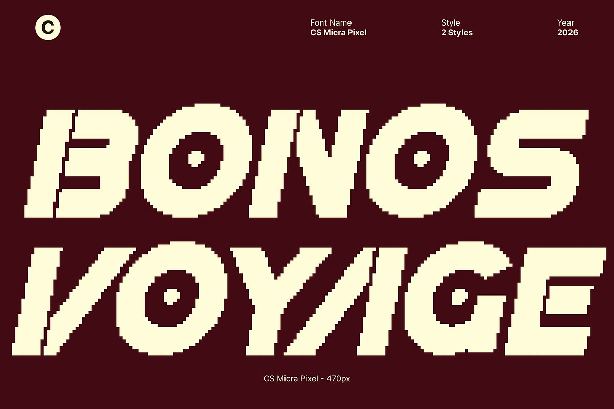CS Micra Pixel, a Sans Serif Font by Craft Supply Co. (Photo 2 of 8)