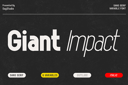 Giant Impact - Grotesque Sans Font, a Sans Serif Font by Say Studio