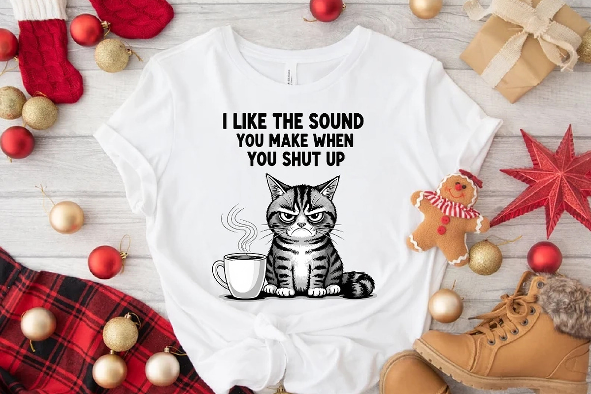 Funny Sarcastic Cat Sublimation, an Illustration by DreamArtGraphic (Photo 5 of 5)