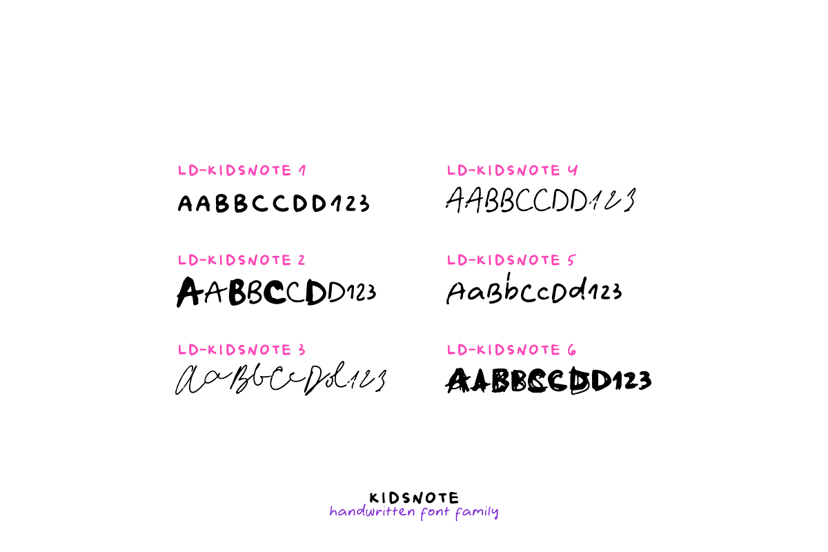 KIDSNOTE. Different Fonts Set +EXTRA, a Symbol Font by Luxfont (Photo 7 of 9)