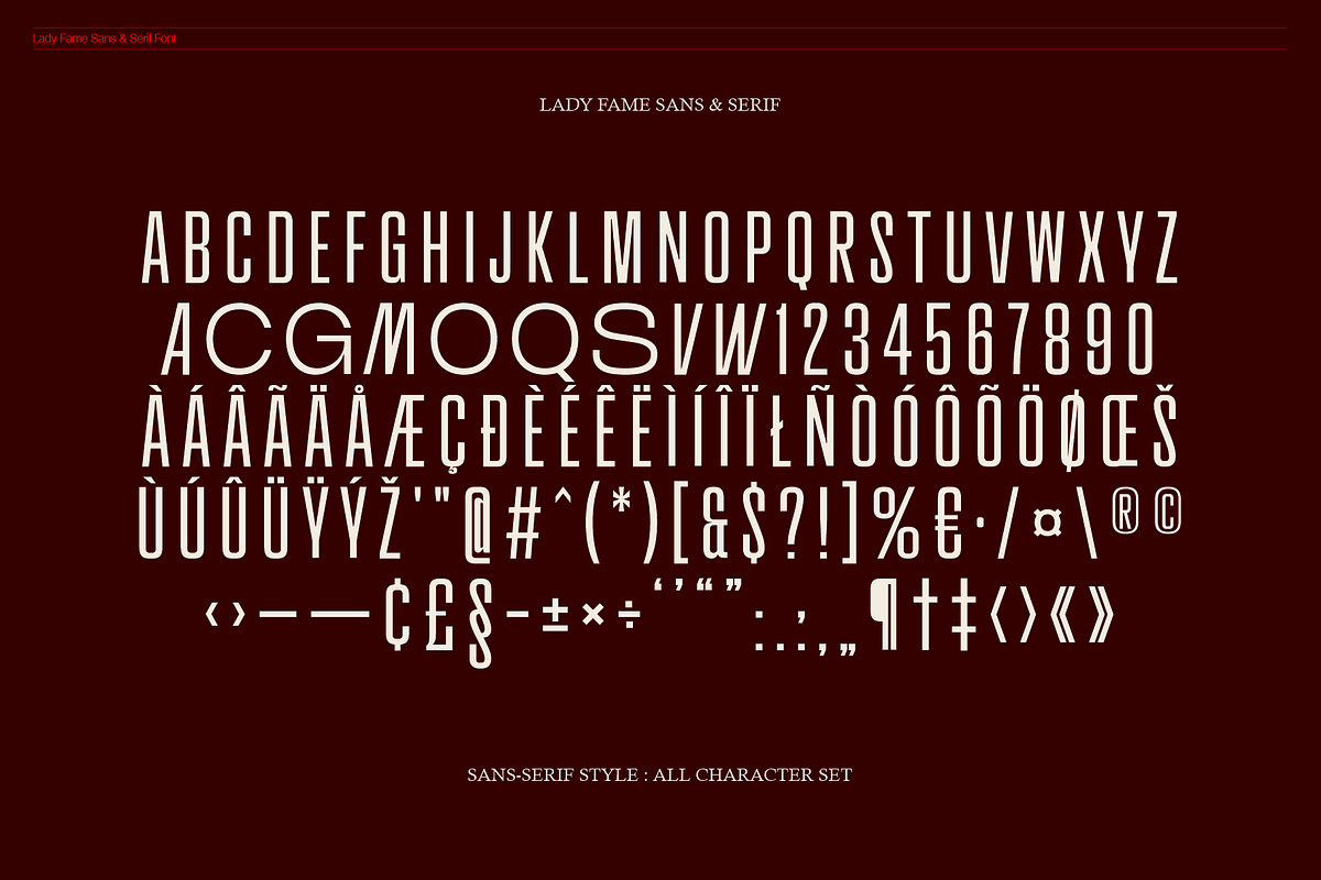 Lady Fame - Font Duo, a Sans Serif Font by RedyStudio (Photo 10 of 11)