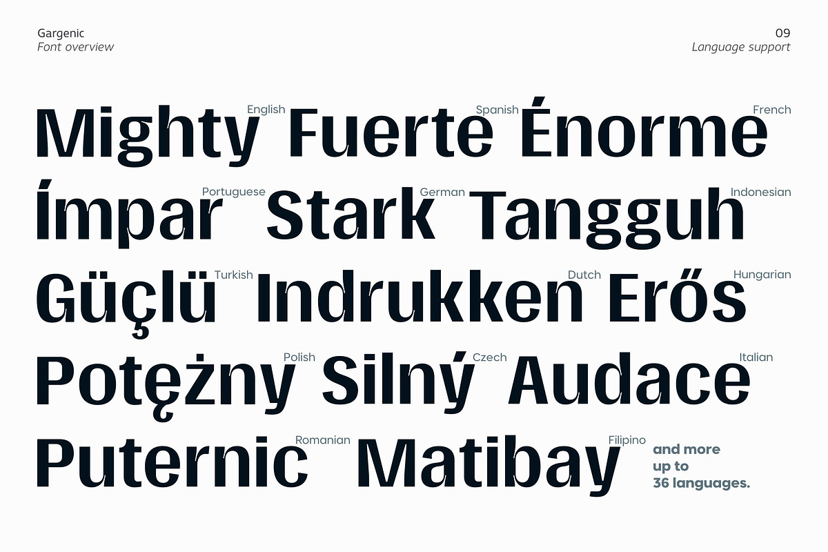 Gargenic, a Sans Serif Font by Zafara Studios (Photo 9 of 12)