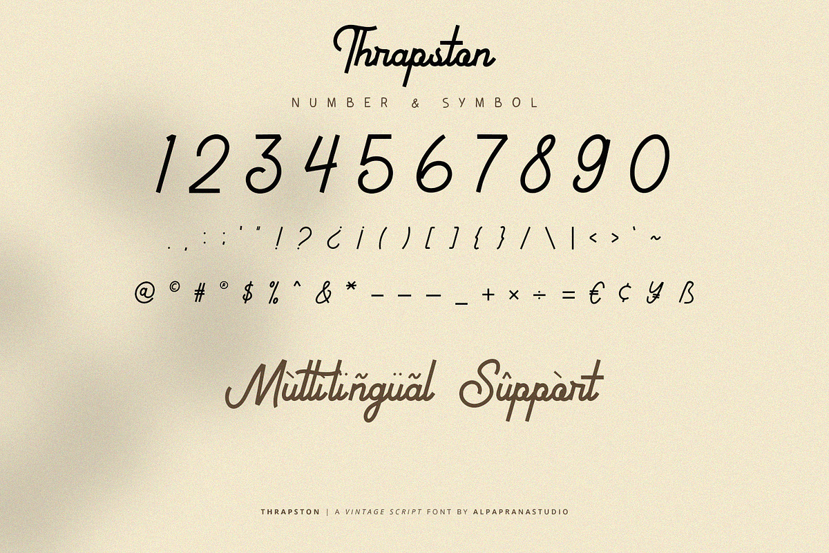 Thrapston - Vintage Script Font, a Script Font by Alpaprana (Photo 12 of 13)