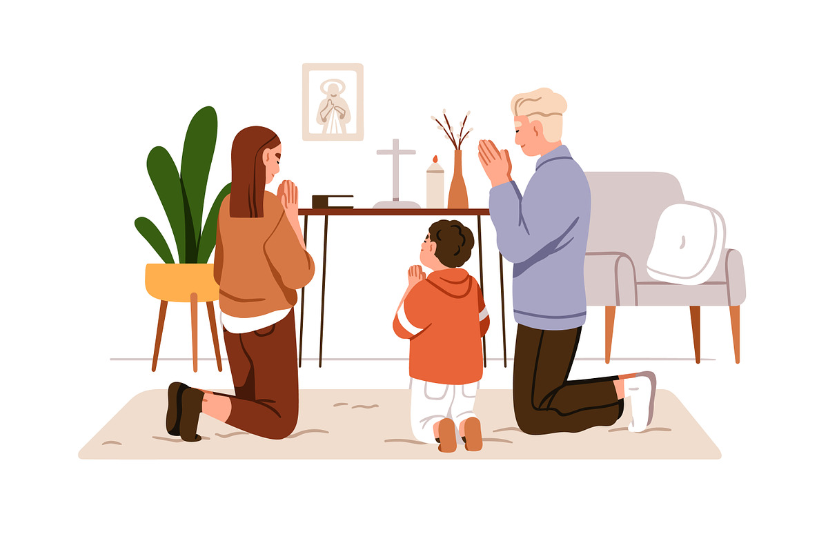 Religious people praying set, a Person Illustration by Good Studio (Photo 2 of 7)