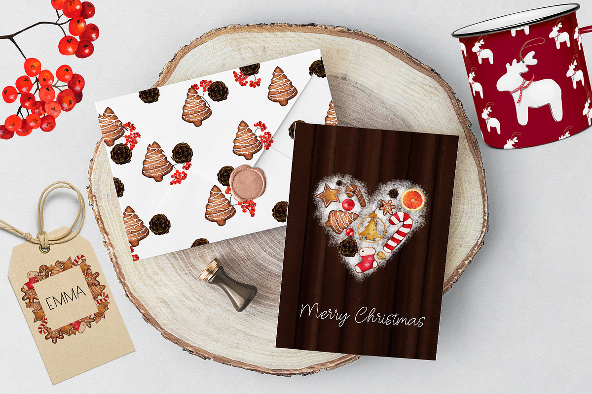 Watercolour Christmas Scene Creator, a Decorative Illustration by adrika.illustration (Photo 7 of 7)