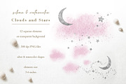 Pink Clouds & Silver Stars Overlays, an Object Graphic by PixelJungle (Thumbnail 2 of 3)