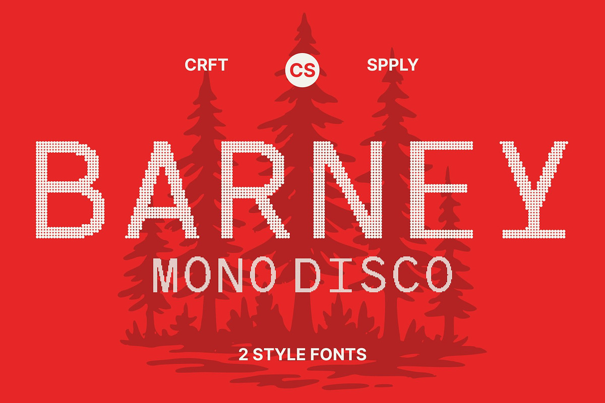 CS Barney Mono Disco, a Sans Serif Font by Craft Supply Co. (Photo 1 of 8)