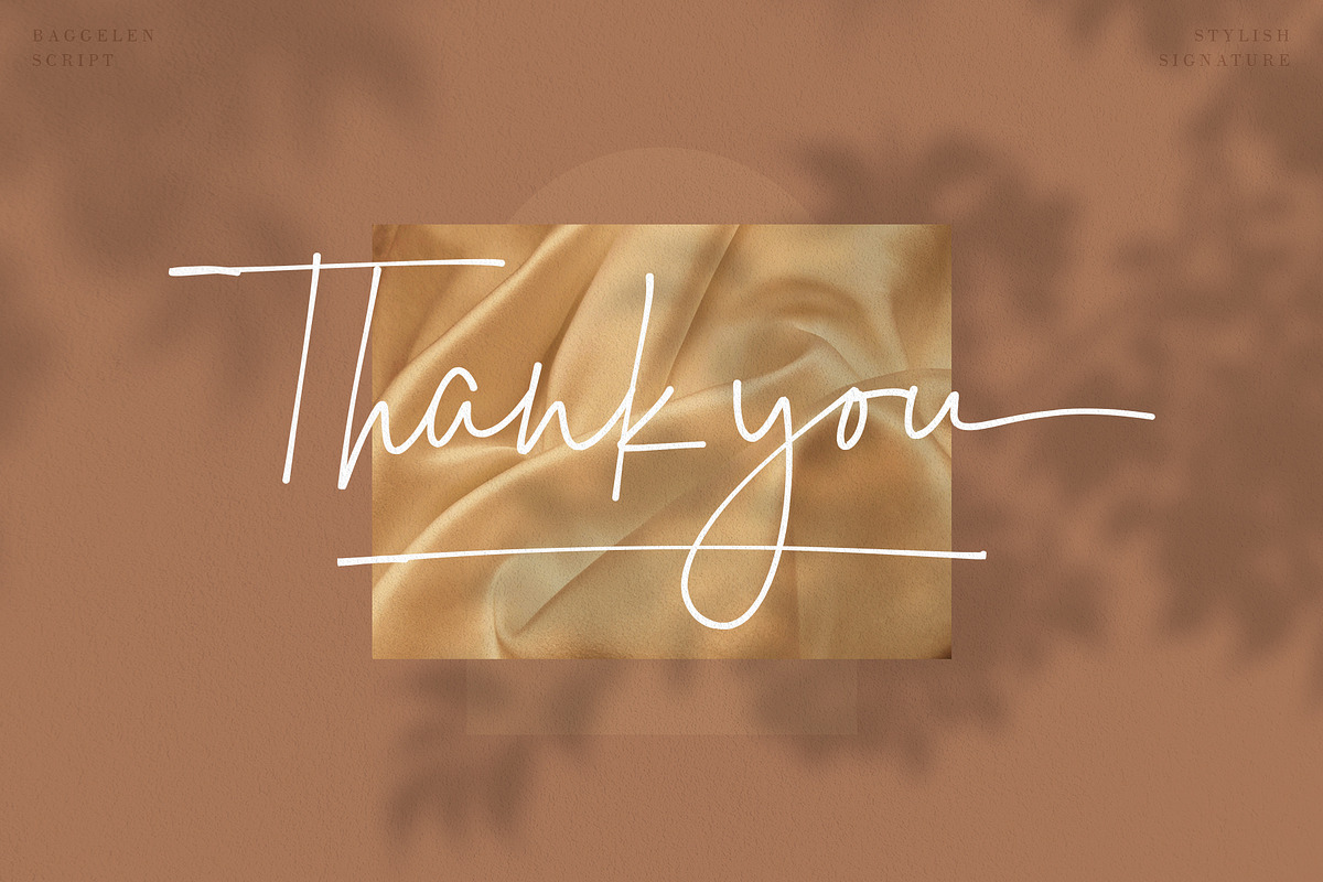 Baggelen - Stylish Signature, a Script Font by SemutHitam Creative (Photo 10 of 10)