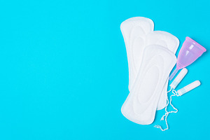 Pad menstrual cup tampon stock photo containing tampon and cup