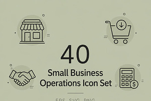 40 Small Business Icon Set