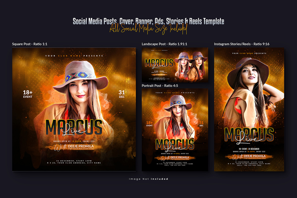 Elegant Saturday Party Flyer Templat, a Graphic by Creative_View