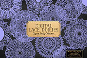 Periwinkle Round Lace Doilies, an Illustration by Amanda Ilkov (Thumbnail 2 of 4)