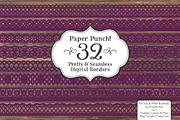 Plum Lace Clipart Borders, an Illustration by Amanda Ilkov (Thumbnail 2 of 5)