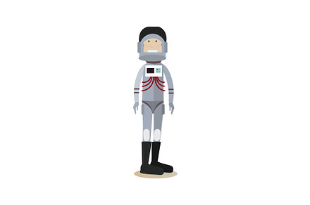 Astronaut in space suit and helmet