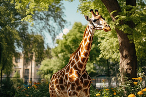 Young giraffe at the zoo, an Animal Photo by AlyaAnd
