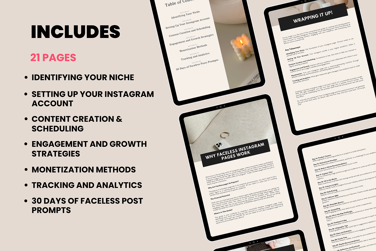MRR Faceless Digital Marketing Ebook, a Magazine Template by Design By Hira (Photo 2 of 11)