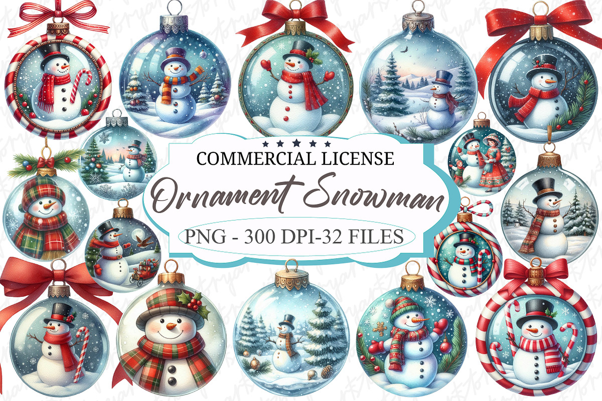 Ornament Snowman Png Clipart, an Illustration by designcity5 (Photo 1 of 5)