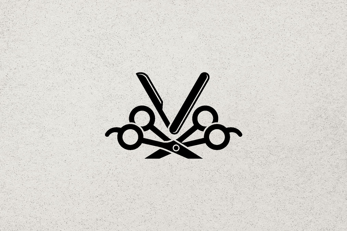 Minimalist Scissors and Razor Logo, a Branding & Logo Template by Luxury Logos (Photo 4 of 4)