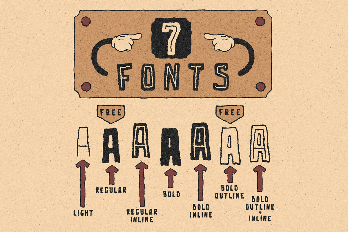 BOOZY | FONT FAMILY, a Font by 2DFUNS (Photo 2 of 9)