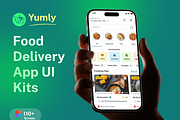 Food Delivery Mobile App Figma, an UI Kit Template by RiveupDigital (Thumbnail 1 of 9)
