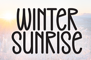 Winter Sunrise | Script Font, a Script Font by Scratchones (Thumbnail 1 of 8)