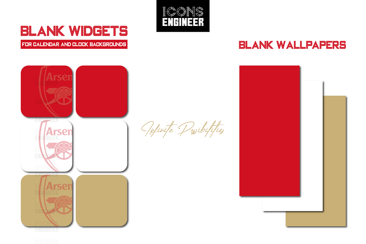 Arsenal 23/24 Theme Pack | Home Kit, an Icon by IconsEngineer (Photo 9 of 11)