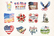 Watercolor Memorial Day, an Illustration by DreamCafeArt (Thumbnail 3 of 5)